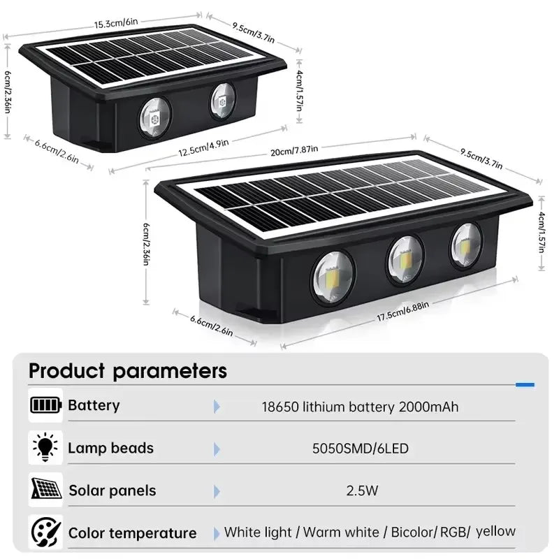 Waterproof Solar Up-Down Wall Light